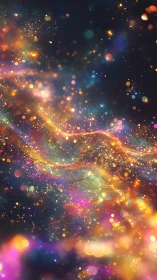 Starlit nebula river swirling through cosmic confetti night.