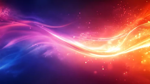 Glowing ribbons of color drifting through a dreamy sky.