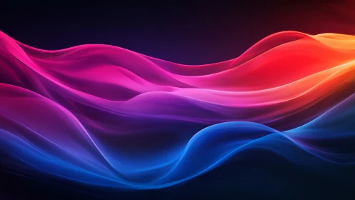 Chromatic wave currents drift across a midnight horizon.