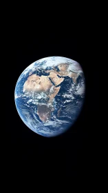 Earth viewed from space reveals illuminated African continent