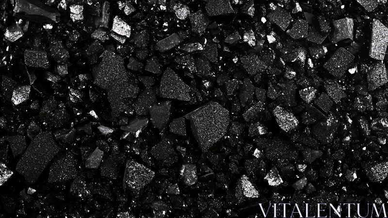 Shattered midnight crystals glimmer like urban stardust