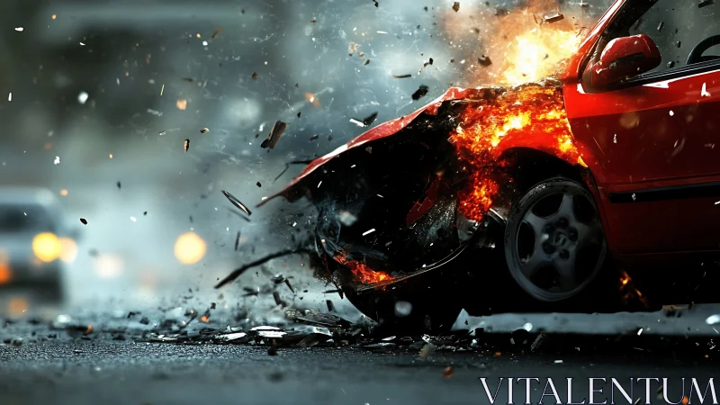 Crimson Chaos: The Explosive Rupture of Speed and Fire.