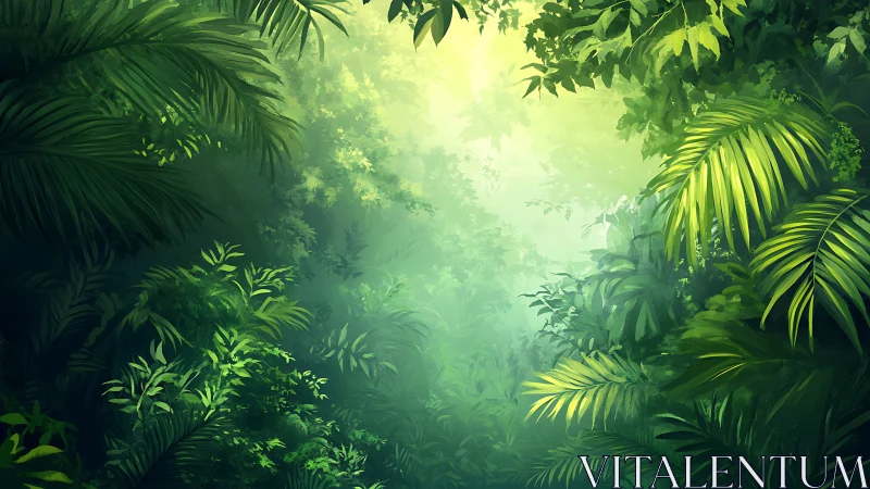 Luminous Jungle Cathedral: Where Sunlight Sculpts Emerald Secrets.