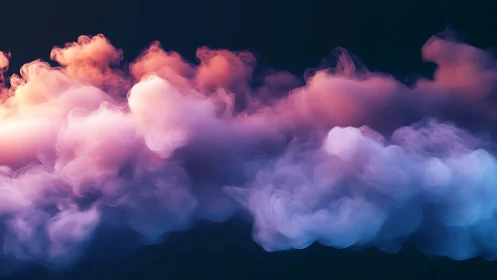 Vibrant pink and blue vapor clouds on deep navy background.
