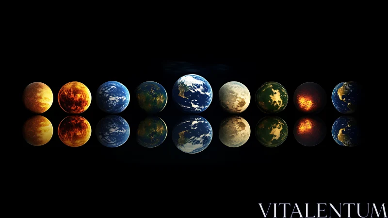 Planetary evolution sequence reflects cosmic life cycle.
