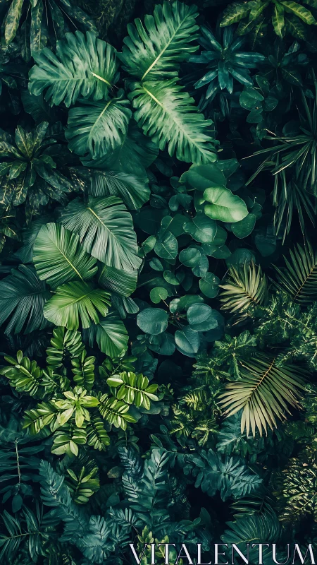 Lush tropical foliage forms a dense emerald jungle canopy.