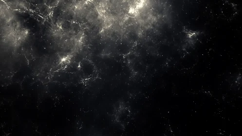 Dense starfield with diffuse bright nebula clouds dominates space