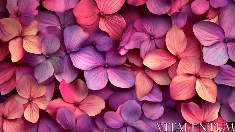 Luminous Petals: A Garden of Pink and Purple Dreams.