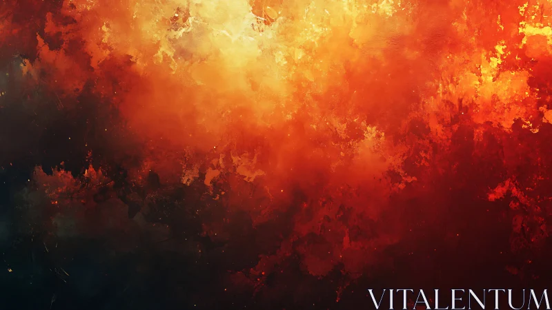 Fiery Explosion Abstract Background Burning with Intense Heat and Energy