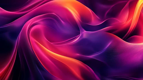 Chromatic fluid waveforms in magenta, violet and ember gradients