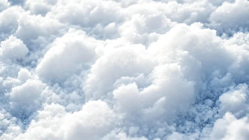 Fresh powdery snow close-up with soft natural lighting.