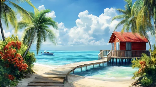 Tropical Coastal Dwelling: Stilted Beachfront Architecture with Maritime Composition.