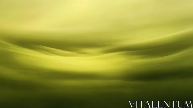 Soft Green Abstract Landscape with Gentle Gradient Lighting.
