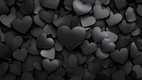 Black Heart Texture Abundance Wallpaper.
