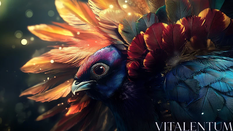 Color-saturated bird portrait shows iridescent feather detail