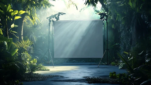 Creative jungle backdrop invites stories in soft forest light