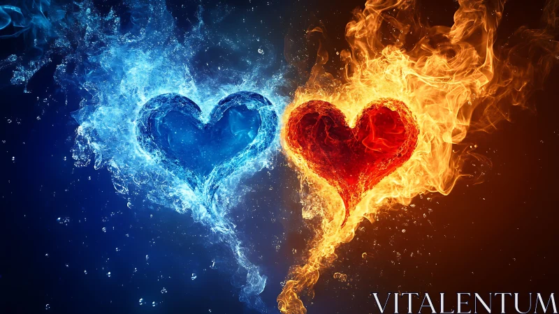 Two Hearts Burning Bright With Elemental Fire