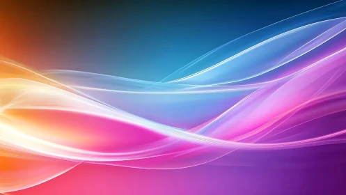 Silken neon waveforms drift like music across twilight glass