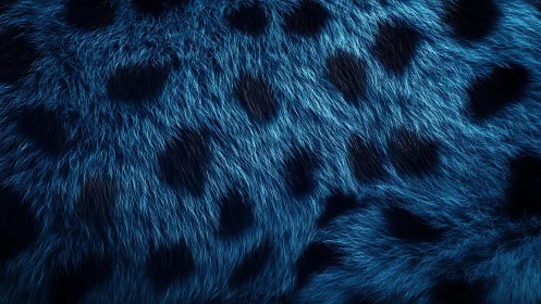 Close-up of Blue Leopard Fur Texture with Dramatic Lighting.