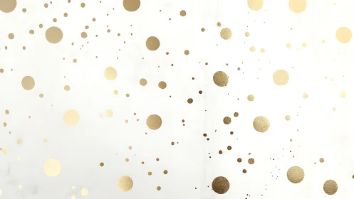 Gentle scatter of golden dots on bright white space.