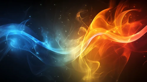 Bidirectional energy flow visualization with chromatic separation and fractal particle dynamics