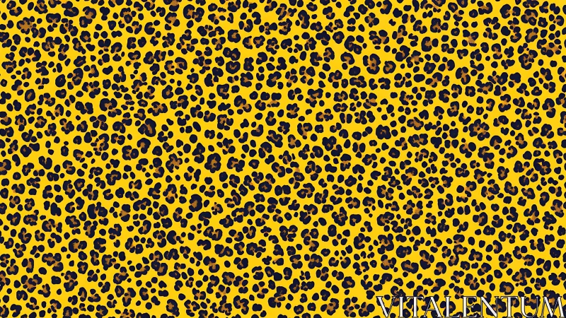 Leopard Print Pattern: Bold Yellow and Black Spotted Design.