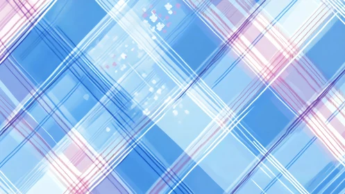 Diagonal blue plaid grid overlays forming layered intersections