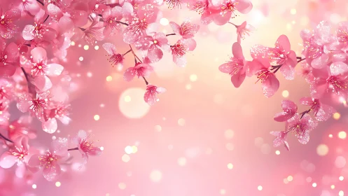 Cherry Blossoms in Soft Dreamlight.