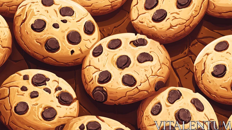 Cookie constellations drift across a molten chocolate sky