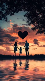 Hearts Suspended Where Waters Mirror Golden Dreams