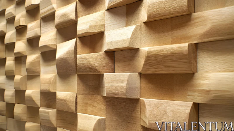 Acoustic wooden wall panel with geometric 3D pattern design. Acoustic wooden wall panel with geometric 3D pattern design.