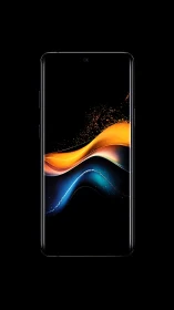 Modern Smartphone with Luminous Wave Particle Display