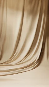 Soft golden draped fabric catching gentle afternoon light.