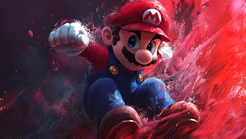 Digital rendering shows stylized plumber figure in motion