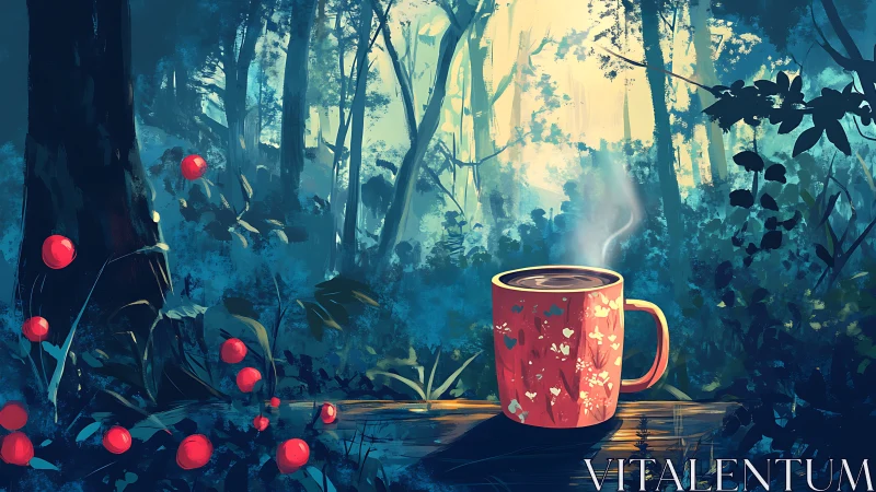 Ember Mug Glows in Enchanted Forest Depths.