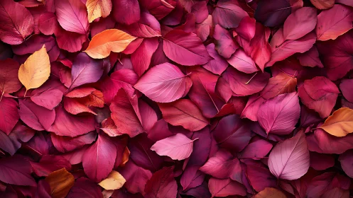 Crimson autumn leaves create a rich, cozy seasonal carpet