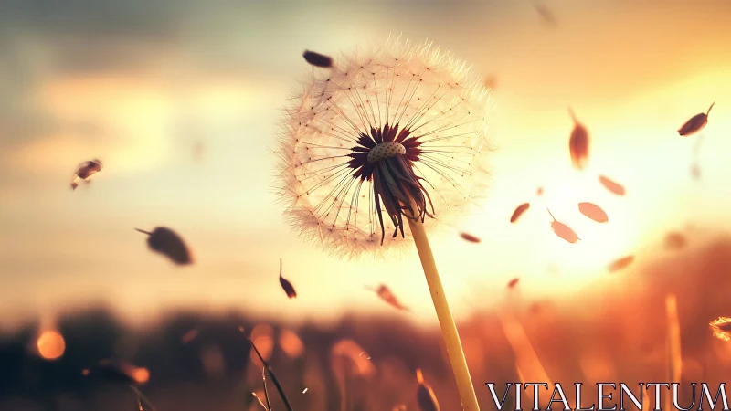 Dandelion planets launch tiny starships into molten sunset air