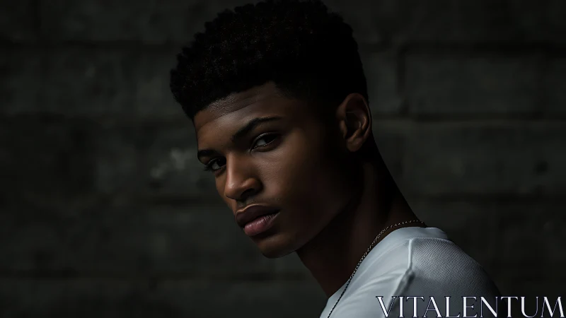 Moody portrait captures quiet strength in soft side lighting