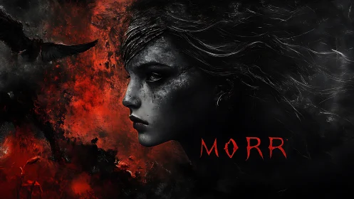 Dark portrait of Morr in high-contrast digital painting