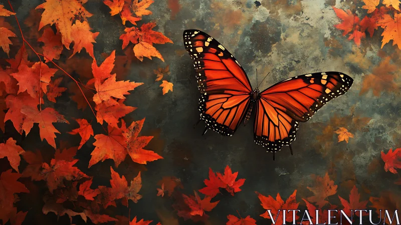 Monarch wings rewrite autumn’s script across rusted sky