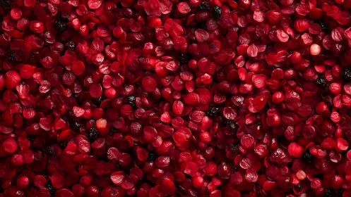 Close-up texture of glossy red dried fruit pieces.