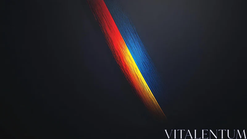 Diagonal Streak of Vibrant Colors on Dark Minimalist Background.