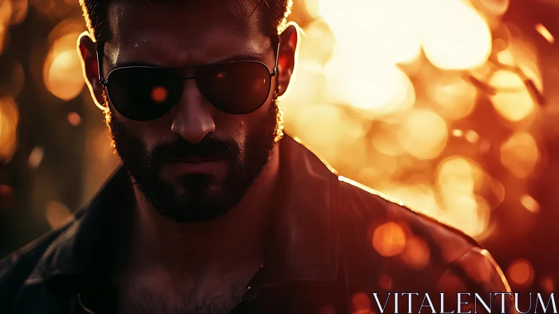 Sunset-forged stranger hides stories behind dark shades