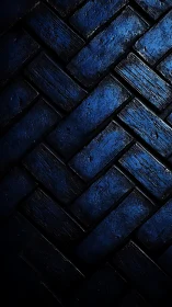 Midnight bricks whisper softly in deep electric blue