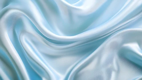 Iridescent light blue satin folds with soft specular highlights.