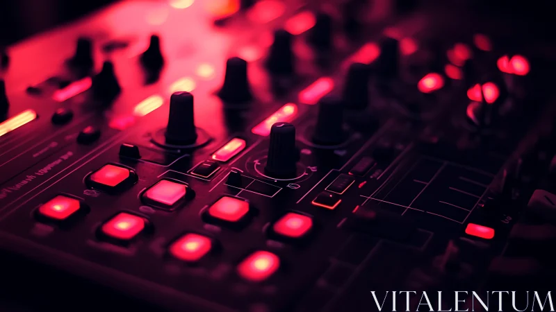 Glow-lit music mixer inviting late-night creative play.