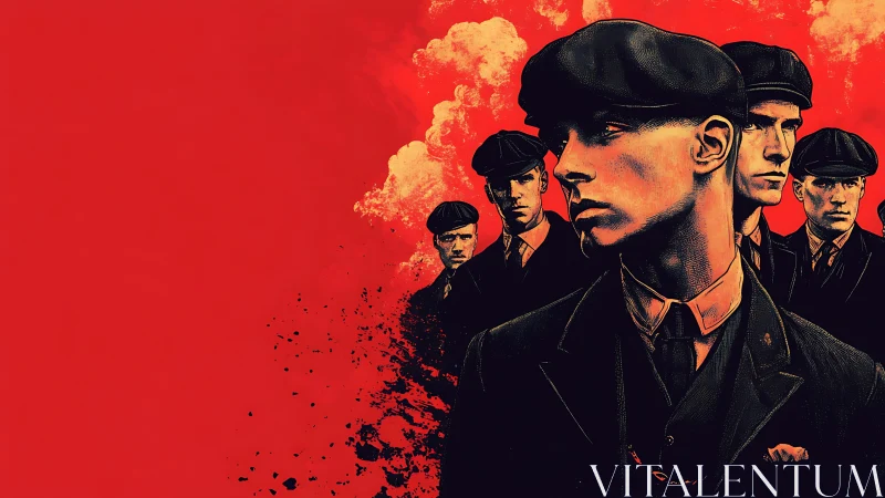 Crimson smoke marches behind the sharp-suited street legion