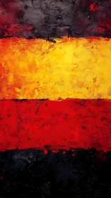 Bold tricolor abstraction evokes intense national energy