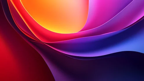 Radiant gradient wavefronts with layered chromatic curvature.