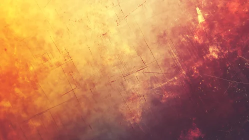 Warm Abstract Grunge Texture with Scratched Lines and Faded Colors.